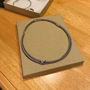 David Yurman choker x crossover necklace